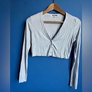 New rib crop cardigan